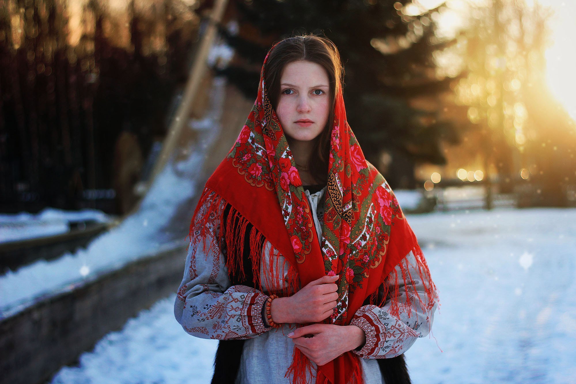 Girls in Slavic costumes in Dasmariñas